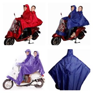 ขายส่ง10ตัว ชุดเสื้อกันฝนขับขี่จักรยานยนต์สำหรับ 2 คน(10ตัวคละสี)