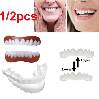 ภาพขนาดย่อของภาพหน้าปกสินค้า1/2PCS ใหม่บน/ล่างปลอมรั้งสำหรับความงามฟันฟันปลอมวงเล็บฟันปลอมซิลิโคนร้อ จากร้าน saffishop03.th บน Shopee ภาพที่ 5