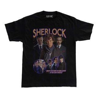 เสื้อยืด แบบหนา พิมพ์ลายภาพยนตร์ Sherlock Holmes TV Series