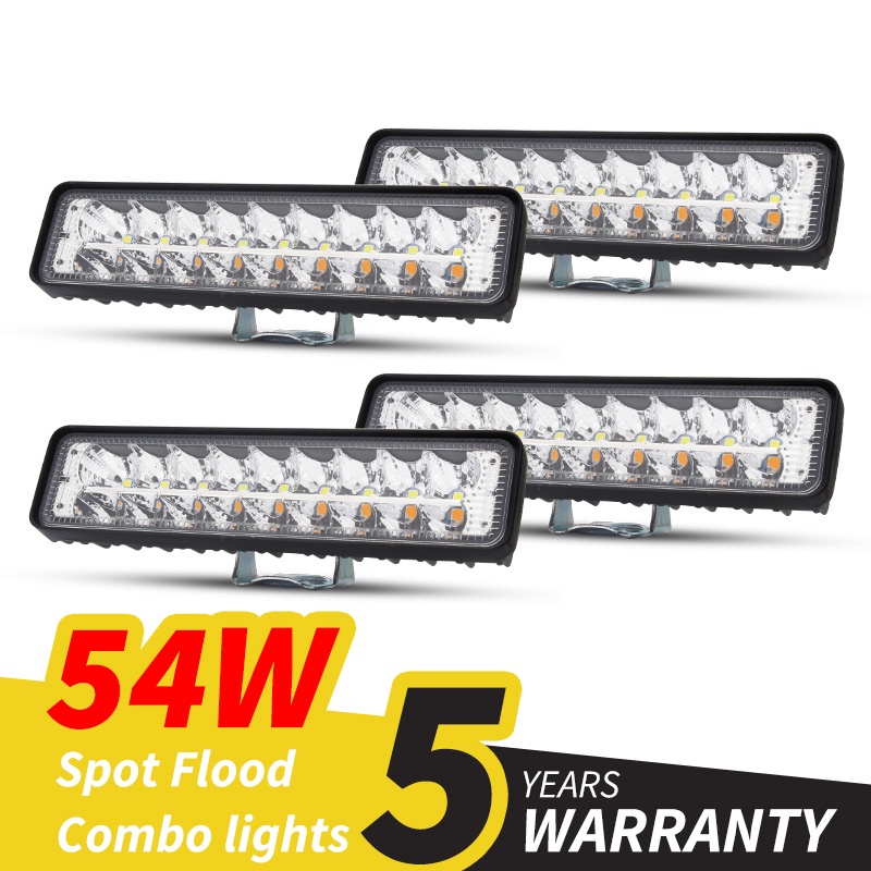 4 Halogen Combo Spot Position Lamps Bulb + LED Lights Rollbar