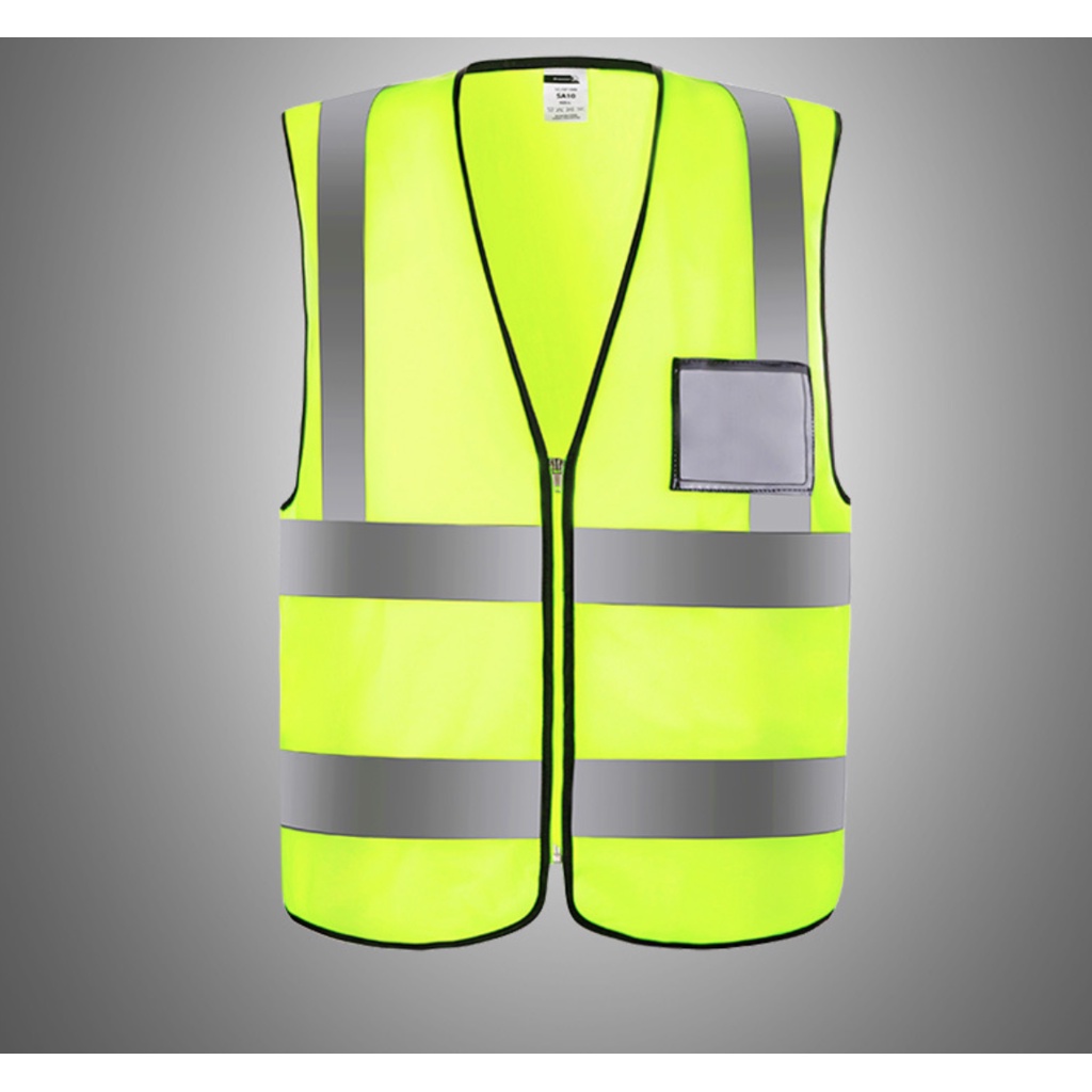 เสื้อสะท้อนแสงรุ่นเต็มตัว-suresafe-safety-vest-มีช่องเสียบบัตรและปากกา-ขายส่ง-ราคาถูก