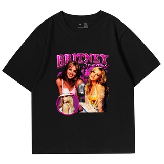 เสื้อยืดพิมพ์ลายแฟชั่น ใหม่ เสื้อยืดแขนสั้น พิมพ์ลายกราฟฟิค 90S Britney Spears สไตล์ฮิปฮอป ขนาดใหญ่ แฟชั่นสําหรับผู้ชาย