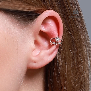 Korean Crystal Clip Earrings For Women Zircon Earring Without Hole Jewelry Fake Earrings