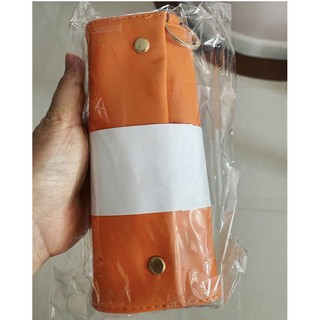 กระเป๋าหิ้ว Jaspal สีส้ม สำหรับคนชอบสีสันสดใส เเกะคลี่ออกมาได้ตามรูป ใหม้ป้ายห้อยเลย