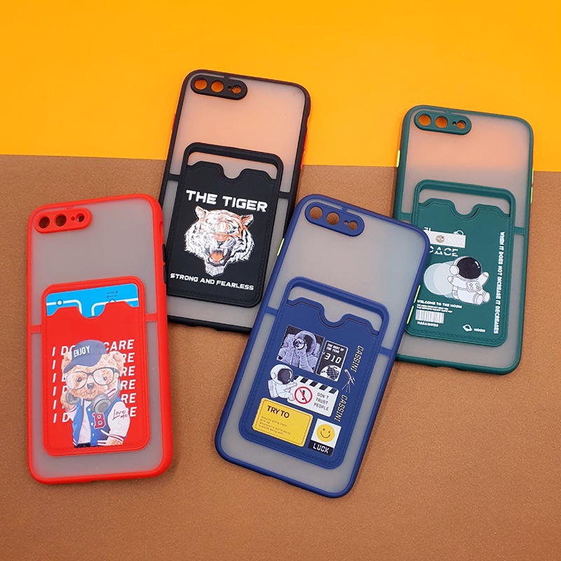 เคสนิ่ม-tpu-i6-6-7-7-หลังขุ่น-ด้านหลังมีช่องใส่การ์ด-เคสกันกล้อง-เคสใส่การ์ด-เคสมือถือ-พร้อมส่งจากไทย