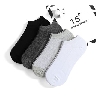 ภาพขนาดย่อของภาพหน้าปกสินค้าถุงเท้า ข้อสั้น 1 คู่ Black / Grey / White Socks เนื้อผ้านุ่มสบาย ระบายอากาศ ไม่อับชื้น ไม่ส่งกลิ่นเหม็น 黑白灰 袜子 จากร้าน shenggaozhou2489 บน Shopee ภาพที่ 5