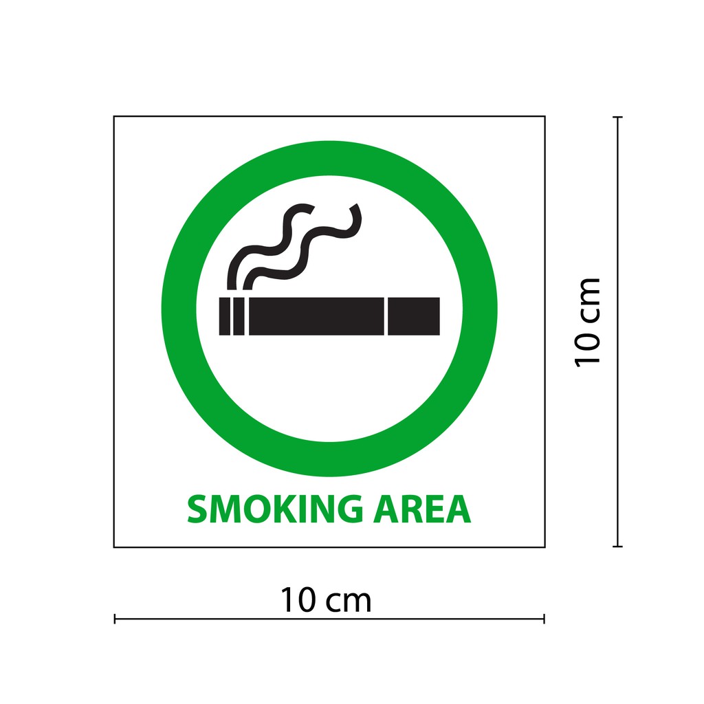 ป้ายสัญลักษณ์ห้ามสูบบุหรี่-พื้นที่สูบบุหรี่-ป้ายอะคริลิค-สติกเกอร์ห้ามสูบบุหรี่
