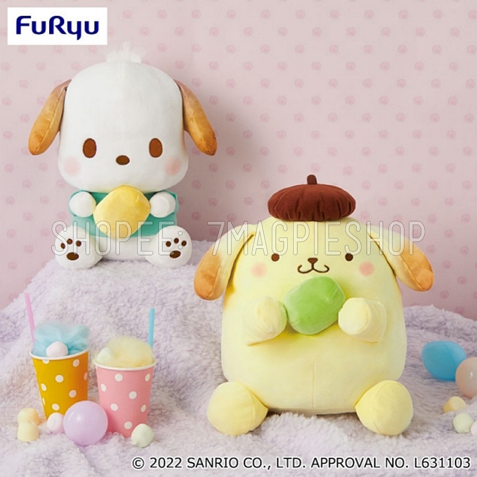 ตุ๊กตา-kuromi-pompompurin-pochacco-marshmallow-big-plushy-30cm-ลิขสิทธิ์แท้-sanrio-characters-คุโรมิ-โปเชโกะ-ปอมปอม