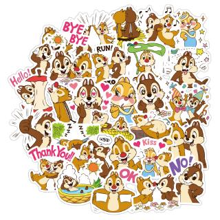 สติกเกอร์กันน้ำลายการ์ตูน Disney Chip n Dale 40 ชิ้น