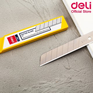 Deli 2011 Cutter ใบมีดคัตเตอร์ บรรจุ 10 ใบ คัตเตอร์พกพา อุปกรณ์สำนักงาน คัตเตอร์พกพา ใบมีดคัตเตอร์ อุปกรณ์อเนกประสงค์