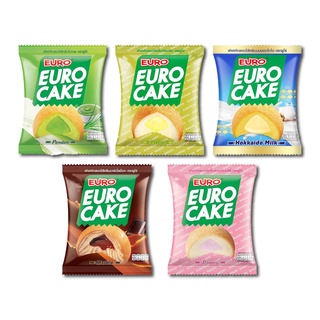 🔥พร้อมส่ง | ยูโร่เค้ก Euro ฟัฟเค้กสอดไส้ ตรายูโร่ ขนม