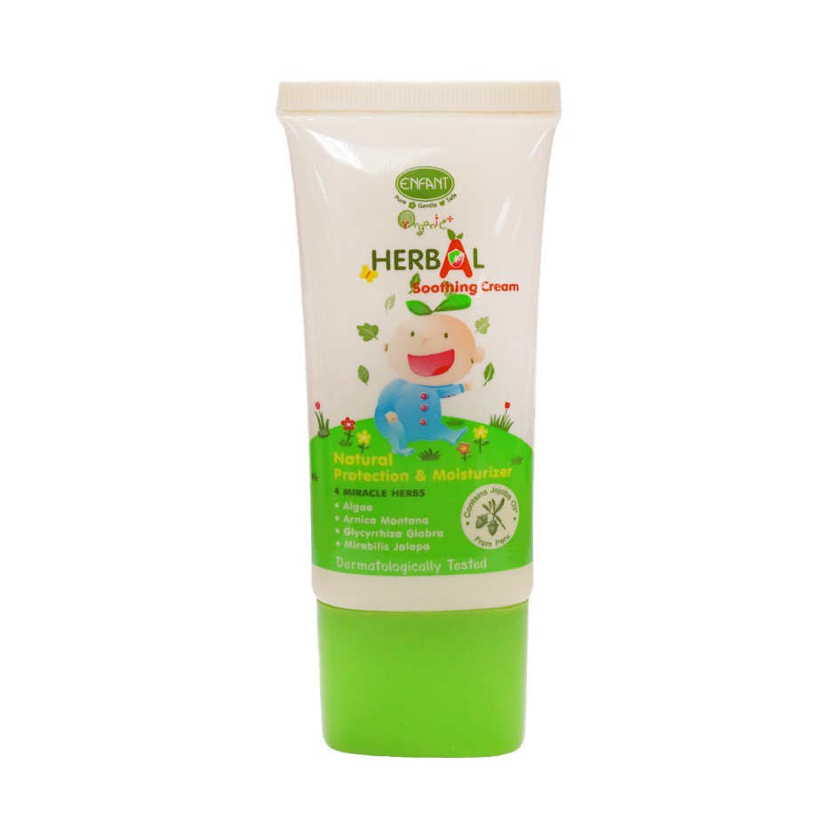 ภาพหน้าปกสินค้าENFANT (อองฟองต์) Organic Plus Herbal Soothing Cream ครีมบรรเทาอาการคัน ผื่นแพ้ จากยุงและแมลง 25ml.