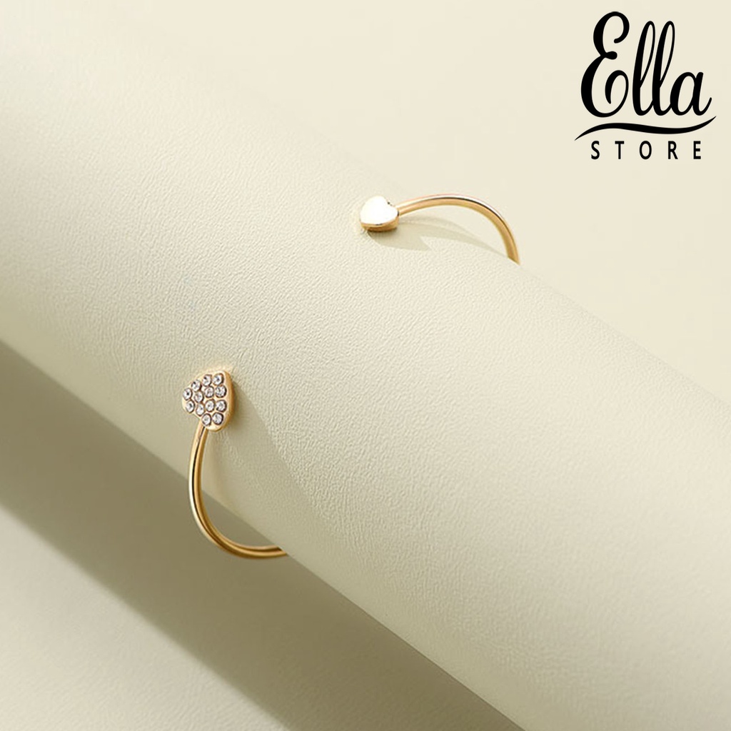 ellastore123-สร้อยข้อมือกําไลข้อมือ-ชุบทอง-ประดับพลอยเทียม-ปรับได้-เข้ากับทุกการแต่งกาย-เครื่องประดับ-สําหรับผู้หญิง-ออกเดท