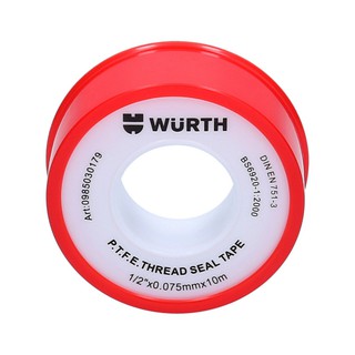 เทปพันเกลียว wurth 1/2"x0.075mm.x10m. ยาว 10เมตร เทปพันท่อ