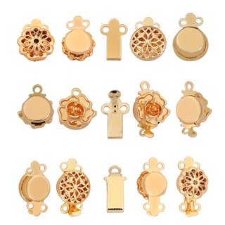 เครื่องประดับ สร้อยคอ สร้อยข้อมือ ชุบทอง 18k จี้ดอกพลัม ดอกเดซี่ ยืดหยุ่น DIY