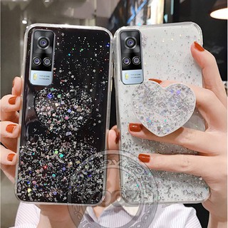 เคสโทรศัพท์มือถือซิลิโคนฟอยล์รูปหัวใจตั้งได้สําหรับ Xiaomi Mi 11T Pro 11 Lite 5G Ne Bling 11T Pro