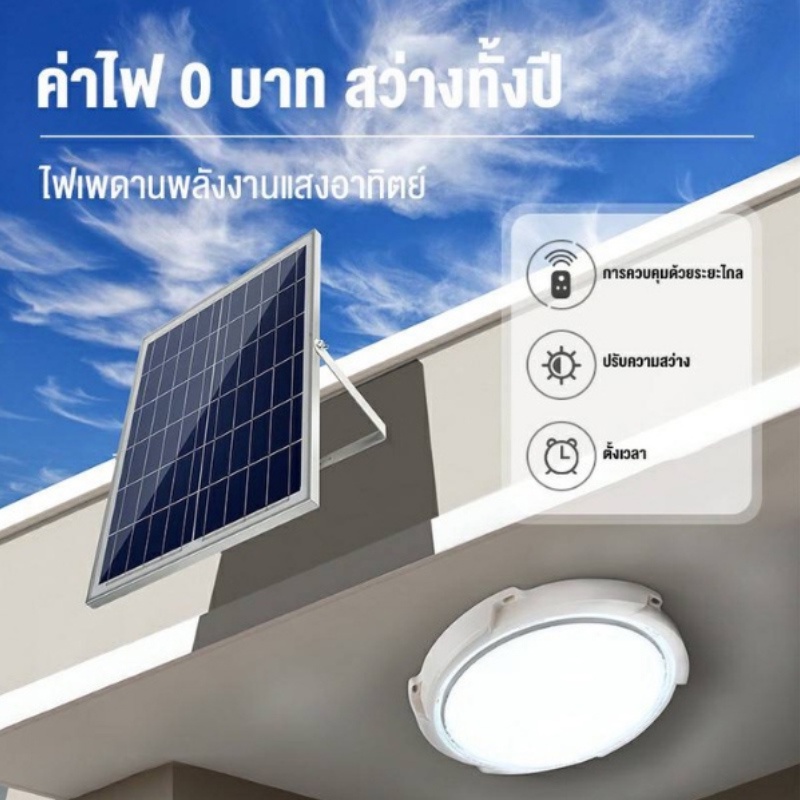 โคมไฟเพดาน-300w-โซล่าเซลล์-ใช้พลังงานแสงอาทิตย์-ไฟโซล่าเซลล์-ไฟ-led-สว่างอัตโนมัติ-ชาร์จไฟอัตโนมัติด้วยแสงอาทิตย์