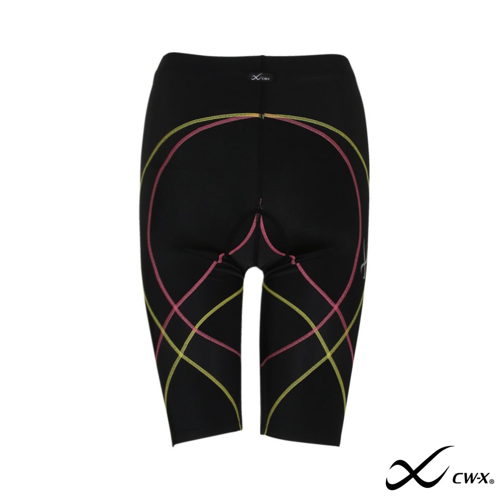 cw-x-กางเกงไตรกีฬา-pro-tri-short-woman-รุ่น-ic915i-สีแถบเหลืองชมพู-yp