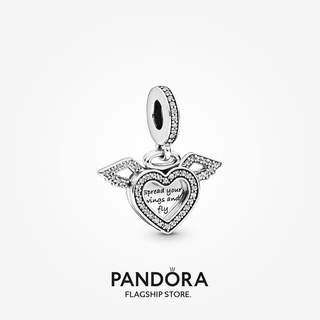 Pandora จี้รูปหัวใจและปีกนางฟ้า ของขวัญวันเกิด สําหรับสุภาพสตรี DIY p825