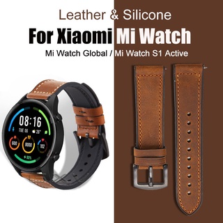 ภาพหน้าปกสินค้าสายนาฬิกาข้อมือ สายหนัง ซิลิโคน ระบายอากาศ สไตล์วินเทจ แบบเปลี่ยน สําหรับ Xiaomi Watch Global Version Mi Watch S1 Active Color 2 Sport Edition ที่เกี่ยวข้อง