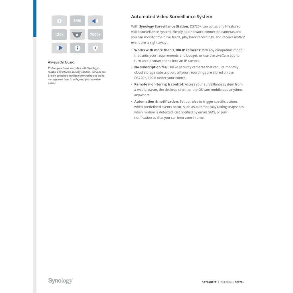 synology-diskstation-ds720-2-bay-nas-enclosure-อุปกรณ์จัดเก็บข้อมูลบนเครือข่าย-ประกันศูนย์-3-ปี