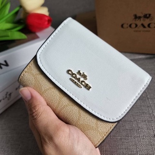 COACH F87589 SMALL WALLET IN SIGNATURE CANVAS