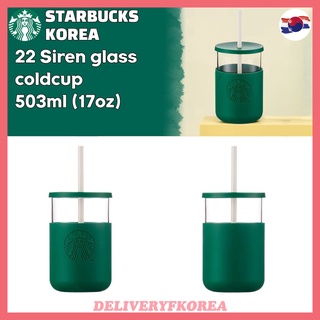 【 Starbucks 】Starbucks Korea 2022 Siren glass coldcup 503ml (17oz)