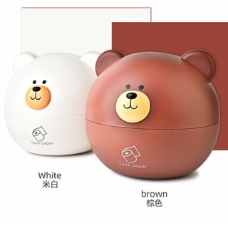 Tissue Box ลายน้องหมีสีน้ำตาล กับ น้องหมีขาว