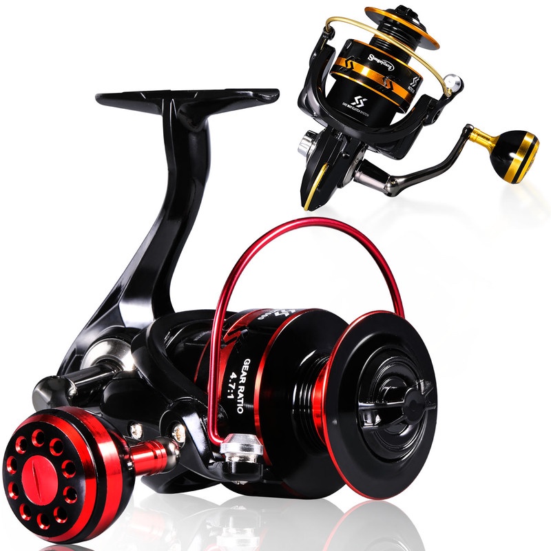 ภาพหน้าปกสินค้าSougayilang Spinning Reel อะลูมิเนียม Spool Spherical Handle 12 + 1BB รอกตกปลาน้ำจืดน้ำเค็มความเร็วสูง