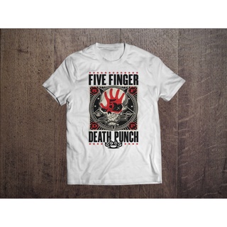 เสื้อยืดแขนสั้น พิมพ์ลายวงร็อค Death Punch FFDP สีขาว แฟชั่นฤดูร้อน สําหรับผู้ชายสามารถปรับแต่งได้