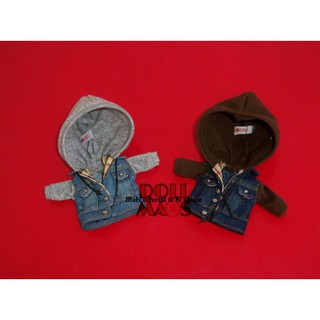DMOOTD V.67 Denim Jacket hood 🌈 For Obitsu11 /  DDF  / YMY / Tozdoll / GSD 💐