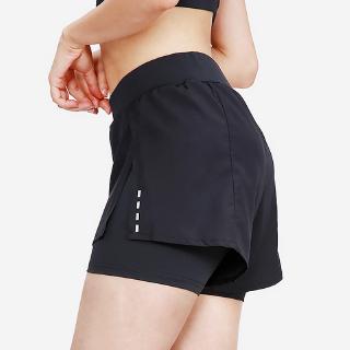 กางเกงเลกกิ้ง กางเกงโยคะสตรี Womens Yoga Shorts Quick Dry Fitness Shorts With Lining Running Shorts
