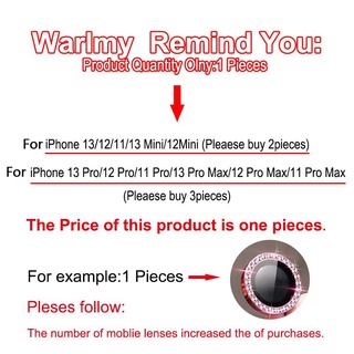 ภาพขนาดย่อของภาพหน้าปกสินค้าแหวนโลหะ ป้องกันเลนส์กล้อง ประดับเพชร กลิตเตอร์วิบวับ สําหรับ iPhone 14 15 13 12 11 Pro Max 14 15 Plus จากร้าน yanyuyong.th บน Shopee