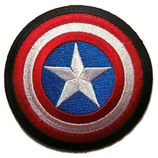 Captain America ป้ายติดเสื้อแจ็คเก็ต อาร์ม ป้าย ตัวรีดติดเสื้อ อาร์มรีด อาร์มปัก Badge Embroidered Sew Iron On Patches