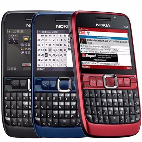 โทรศัพท์มือถือโนเกียปุ่มกด-nokia-e63-สีแดง-3g-4g-รุ่นใหม่2020