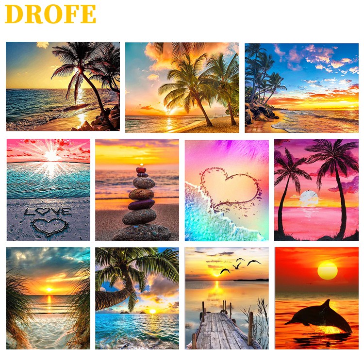drofe-40x50-ซม-sea-snd-sunshine-numbers-ภาพจิตรกรรมผ้าแคนวาส-diy-สําหรับตกแต่งบ้าน