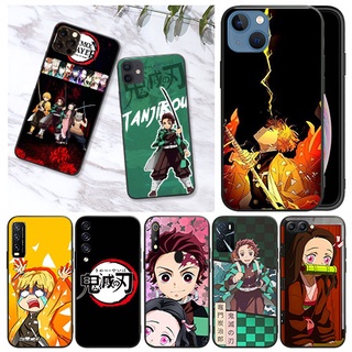 เคสโทรศัพท์มือถือแบบนิ่ม ลายอะนิเมะดาบพิฆาตอสูร สีดํา สําหรับ OPPO A3S A5S A5 A7 A37 A39 A59 A59 A77 F3 F1s Neo 9