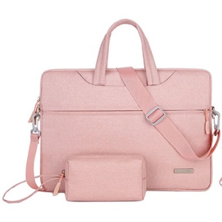 สินค้า พร้อมส่งจากไทย🇹🇭 กระเป๋าโน้ตบุ๊คพร้อมสายสะพายสีสวย สีพลาสเทลสวยงาม