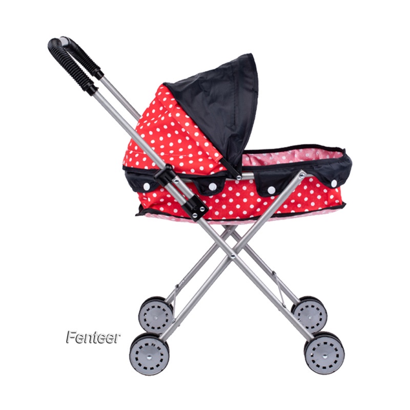 fenteer-mini-plastic-dotted-baby-doll-stroller-trolley-kids-pretend-play-toys