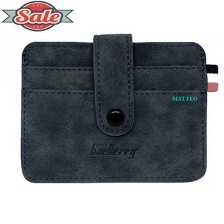 Fin 1 กระเป๋าเงินแบบบาง สไตล์มินิมอลลิสต์ Minimalist Thin Short Wallet Purse 2511 - Blue