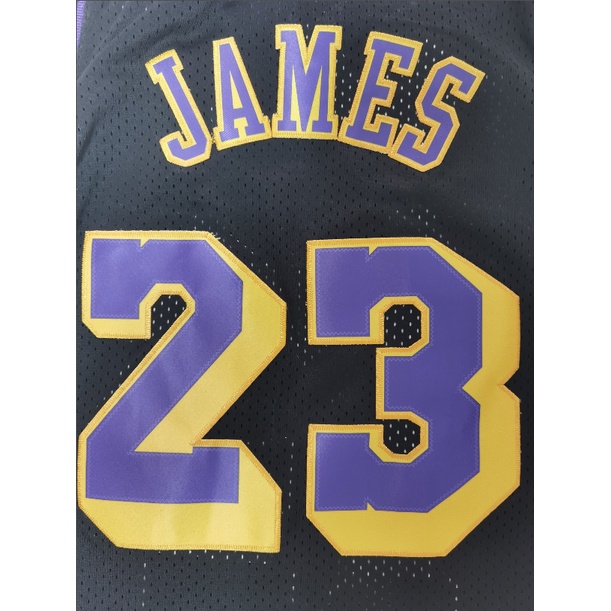 nba-los-angeles-lakers-no-เสื้อกีฬาบาสเก็ตบอล-ลายทีม-james-23-ajnocj35cekann67-สีดํา-สไตล์เรโทร