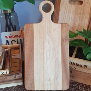 เขียงไม้ลองเกรน Cutting Board Long Grain สลับลาย เขียงปิงปองไม้ยางสลับไม้ฉำฉา by WOODBOY888 Kitchenware