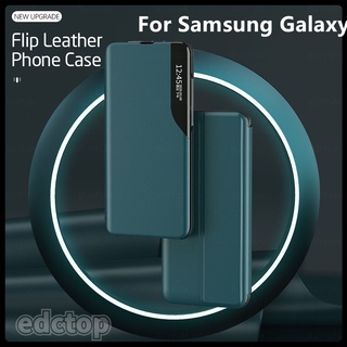 Samung s22 ultra case smart view leather flip cover samsung galaxy  s22ultra S22+ 2022 magnetic book stand coque