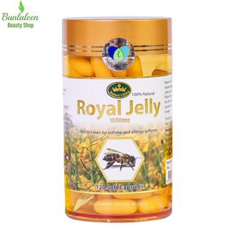 (ของแท้100%)Natures King Royal Jelly 1000mg จากออสเตรเลีย เนเจอร์ คิงนมผึ้ง รอยัล เจลลี่  (1กระปุกx120 แคปซูล)