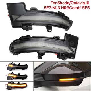 Skoda ไฟเลี้ยวไดนามิก LED อุปกรณ์เสริม สําหรับรถยนต์ Octavia III 5E3 12-18