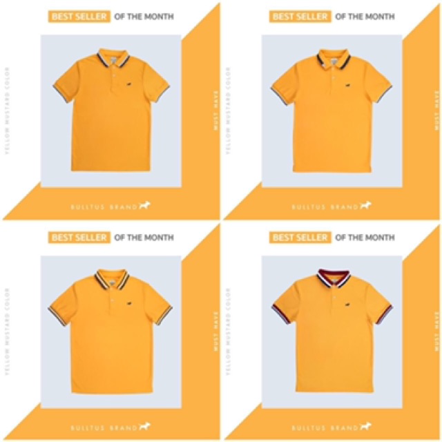 ภาพสินค้าเสื้อโปโลบลูตัส Bulltus Brand สีเหลืองทุกรุ่น เก็บเงินปลายทางได้ จากร้าน bulltus_brand บน Shopee ภาพที่ 3