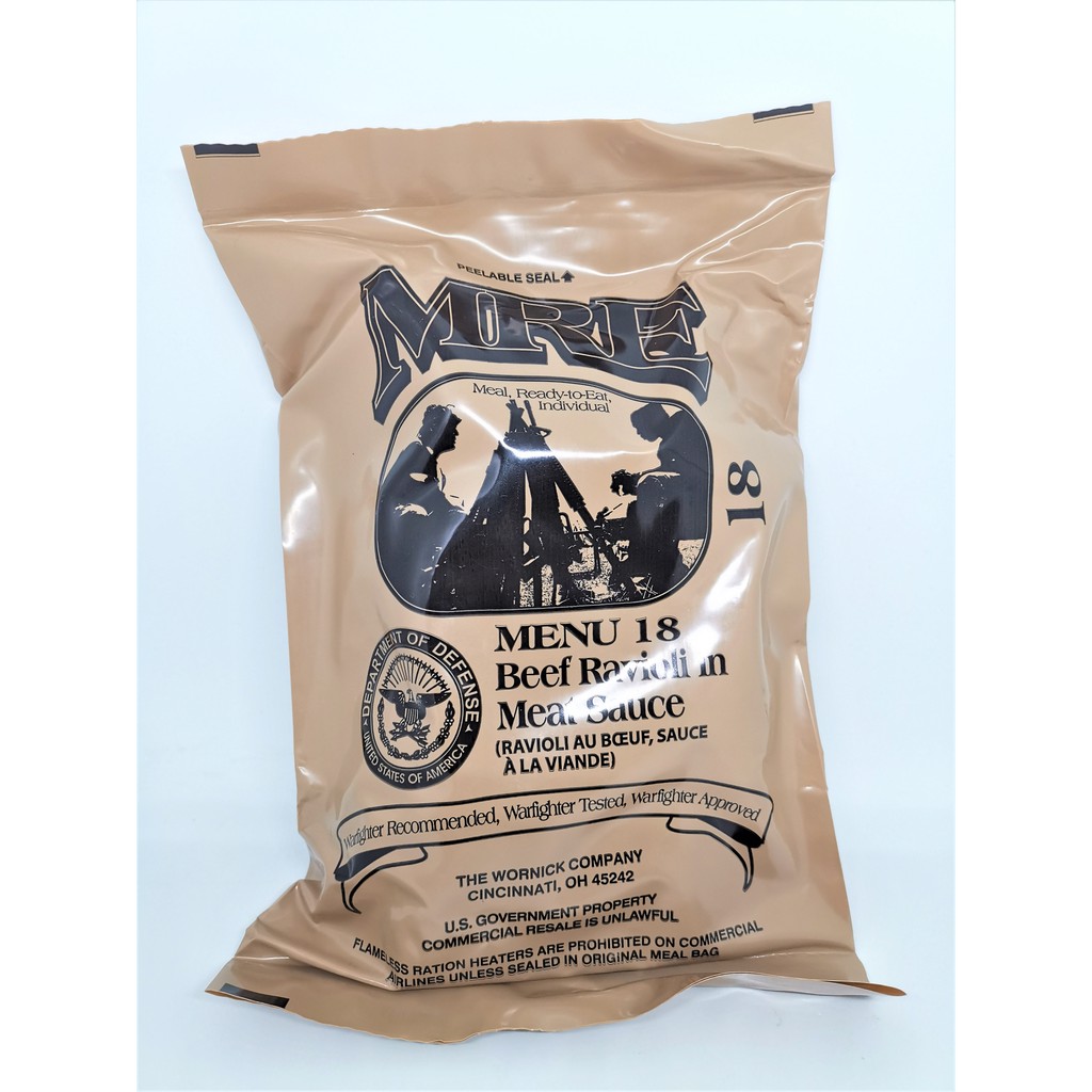 +พร้อมส่ง+ MRE USA Case B มีให้เลือก MENU 1324 อาหารฉุกเฉินทหารกองทัพสหรัฐอเมริกา Meal Ready to