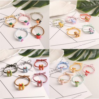 ยางรัดผมน่ารักสไตล์เกาหลีลายการ์ตูนหลากสี1เส้น4บาท(พร้อมส่ง)