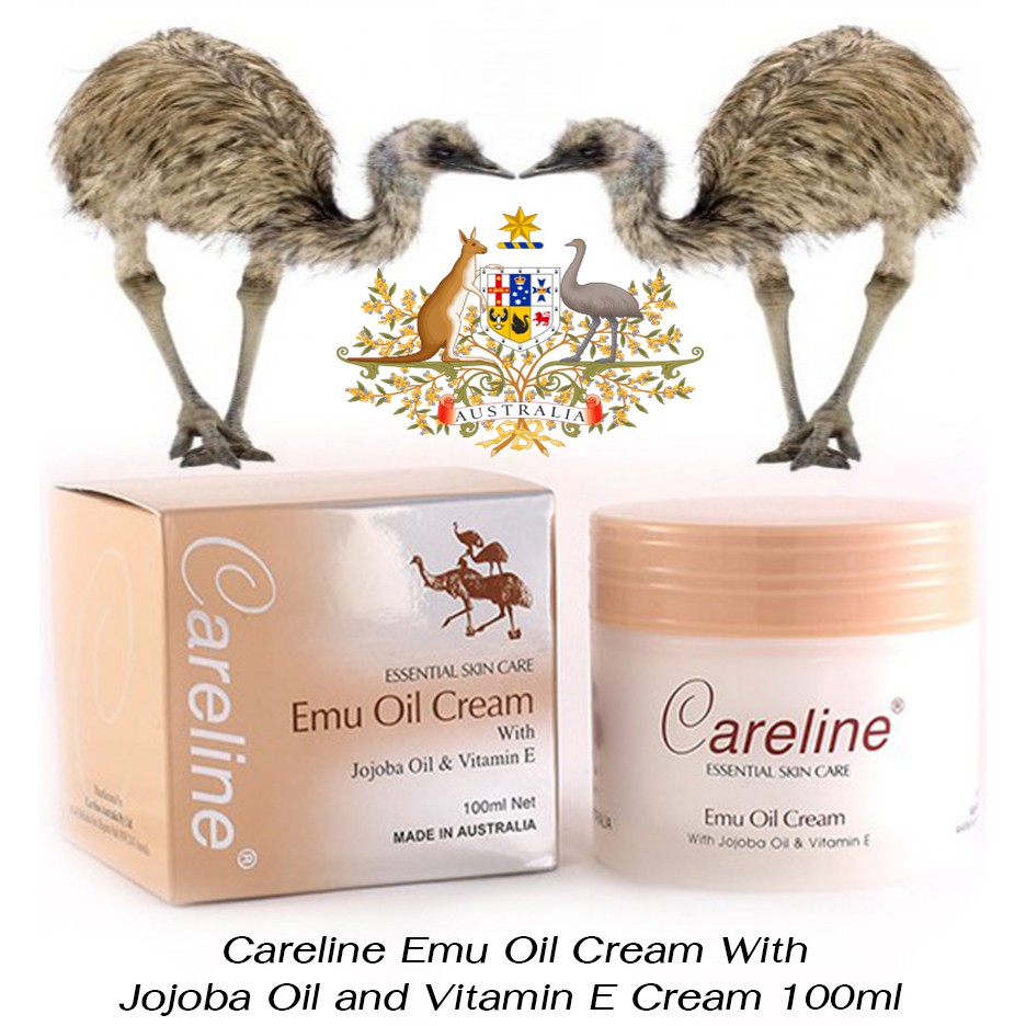 ครีมน้ำมันนกอีมู-careline-emu-oil-cream-with-jojoba-oil-and-vitamin-e-cream-100ml-สูตรพิเศษ้ฉพาะของออสเตรเลีย