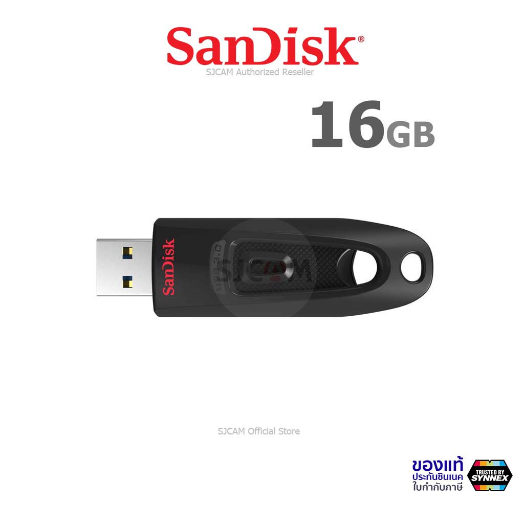 ภาพหน้าปกสินค้าSanDisk Ultra USB 3.0 Flash Drive 16GB อ่าน 130MB/s ( SDCZ48_016G_U46) เมมโมรี่ การ์ด แซนดิส แฟลซไดร์ฟ ประกัน Synnex 5ปี จากร้าน sjcam_officialstore บน Shopee